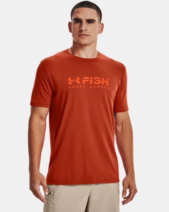 Men's UA Fish Strike T-Shirt, Orange, pdpMainDesktop image number 0